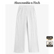 ABERCROMBIE & FITCH女裝24春秋款雅丹風(fēng)復古舒適磨毛羅紋運動(dòng)衛褲長(cháng)褲KI147-4085 淺灰色 XXS (160/60A)