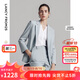 朗姿2025年夏季新款平駁領(lǐng)輕商務(wù)西裝外套職業(yè)時(shí)尚通勤高端西服女 水藍(lán)色 M