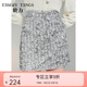 糖力【商場(chǎng)同款】銀色星光短裙 精致亮片刺繡小香風(fēng)A字半身裙女 銀色 S