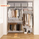 鉑耐步入式衣帽間衣柜整體定制開(kāi)放式金屬衣帽架儲物架臥室衣架2.0米 沃克【2.0米-20】實(shí)付1千包安裝