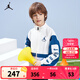 NIKE JORDAN 耐克AJ童裝男童夾克外套春秋新款兒童網(wǎng)眼透氣外套 寧?kù)o色 130 /64 【建議身高116-122cm】