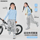 moonkids童裝女童休閑運動套裝2025春秋新款兒童女孩衛(wèi)衣衛(wèi)褲洋氣中大童 10188藍色外套+16417灰色褲子 150 cm