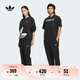 adidas情侶款經(jīng)典寬松舒適抓絨束腳運動褲男女阿迪達斯官方三葉草 黑色   XL