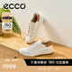 愛步（ECCO）休閑鞋男鞋 25年新款舒適簡約系帶板鞋 柔酷470824 白色/棕色47082450104 40 (255mm)