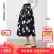 朗姿法式復(fù)古小香風(fēng)波點(diǎn)流行半裙女春新款高級(jí)感氣質(zhì)半身裙 黑色2 2XL