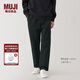 無(wú)印良品（MUJI）男式 水洗棉輕便褲男士長(cháng)褲子秋季款男裝直筒褲休閑 AE0YZA5A 黑色 L (175/88A)