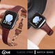 viue適用蘋(píng)果applewatchs11手表表帶iwatch鱷魚(yú)皮S9女s10蝴蝶扣9S8秋冬新款S7透氣真皮S6代SE替換腕帶 【鱷魚(yú)皮小蠻腰】深棕-自彈蝴蝶扣-玫金扣+黑色接頭 【42/41/40/38mm】小表盤(pán)通用