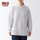 無(wú)印良品 MUJI Labo 男女通用 中針距 半高領(lǐng)毛衣BFA07A2A 長(cháng)袖針織衫 淡黃色 XXS-XS
