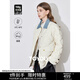 初語(yǔ)牛仔翻領(lǐng)羽絨服女2024秋冬新款輕盈保暖90絨polo領(lǐng)襯衫式外套 奶油白 M