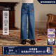 Teenie Weenie Kids小熊童裝25新年款女童休閑時(shí)尚寬松加絨牛仔褲 深藍(lán)色 150 cm