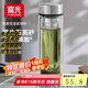 富光富光雙層高硼硅玻璃杯男士泡茶杯茶水分離2025新款大容量商務(wù)杯子 本色400ML（加厚杯底/禮盒裝） 原色石英砂/安全0添加