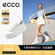 愛(ài)步（ECCO）25年新款休閑鞋女 厚底增高百搭平底鞋板鞋休閑運(yùn)動(dòng)鞋 街頭219613 石灰色/白色/稻黃色21961361220 36