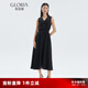 歌莉婭V領(lǐng)連衣裙高級感三醋酸禮服氣質(zhì)小黑裙背心裙長裙124C4K490 00B黑色 M