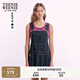 Teenie Weenie小熊連衣裙女2025年夏季新款學(xué)院風(fēng)活力牛仔背帶裙短裙女 深藍(lán)色 XS