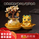 杭州直發(fā)水晶發(fā)財樹(shù)聚寶招財擺件家居紫水晶平安桌面車(chē)載擺件 黃水晶銅錢(qián)貔貅款