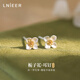 PWL999足銀梔子花耳釘女ins風(fēng)時(shí)尚輕奢氣質(zhì)耳環(huán)養(yǎng)耳洞睡覺(jué)免摘耳飾品 梔子花耳釘【足銀999】