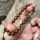 QMXD新中式綠飄花雞翅木手鏈女古風(fēng)文玩佛珠木珠手串盤(pán)玩學(xué)生手把件男 手串+文玩袋