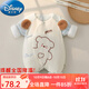 迪士尼（Disney）嬰兒衣服秋冬季保暖純棉夾棉可愛哈衣初生寶寶連體衣新生兒和尚服 摩恩小熊藍(lán)色 59碼建議0-3個(gè)月體重10斤以內(nèi)