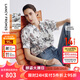 朗姿純棉上衣襯衣氣質(zhì)高級感2025年夏季新款設(shè)計(jì)感碎花短袖女襯衫 石鹽粉色 L