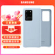 三星（SAMSUNG）GalaxyS20 ultra 5G手機殼 原裝真皮保護殼 s20+ 手機皮套 S20 ultra【6.9英寸直角】淺藍色