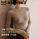 貓人（MiiOW）打底衫女半高領(lǐng)黑色小香風(fēng)修身內搭秋冬針織毛衣女裝2025新款上衣