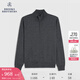 布克兄弟（BrooksBrothers）男士秋冬綿羊毛半高領休閑針織衫開衫 0007-灰色 M