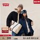 Levi's李維斯25年秋冬新款情侶同款時(shí)尚休閑寬松羅紋立牛仔羽絨服 黑色 L