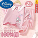 迪士尼（Disney）兒童兩件套庫洛米女童夏季套裝純棉短袖學(xué)院風(fēng)夏裝洋氣小女孩衣服 粉色F04美樂(lè )蒂+粉色024防蚊褲 130 建議身高120-130cm