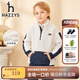 哈吉斯（HAZZYS）童裝男童兒童衛(wèi)衣冬新款仿羊羔毛保暖舒適親膚鎖溫男童加厚衛(wèi)衣 奶油色 145