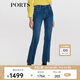 PORTS寶姿秋冬新品女裝中腳口牛仔長(zhǎng)褲LM9P018NZD013 牛仔藍(lán) L (8)