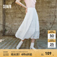 森馬半身裙女松緊腰A字裙氣質(zhì)夏季2025新款拼接蕾絲波點(diǎn)長(zhǎng)裙優(yōu)雅 本白10102 L