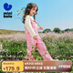迷你巴拉寬松牛仔背帶褲女童寶寶柔軟甜美背帶褲長(zhǎng)褲春秋新品