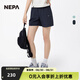 NEPA耐葩2024年春夏新品戶外運(yùn)動(dòng)女士輕量寬松梭織工裝短褲7K41760 深藏青色M04 165 68A（070）
