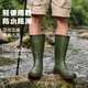 非常行（Jolly Walk） 水鞋 水靴 男長筒釣魚雨鞋高筒戶外防水洗車膠鞋JW268 卡其 41 