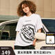 dickies短袖 男女同款情侶款側(cè)身LOGO印花短袖 全棉t恤 白色 S