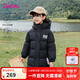 笛莎三防笛莎童裝女童羽絨服冬裝棉衣時(shí)尚中長(zhǎng)款羽絨服 黑色 140