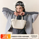 簡·佰格（JONBAG）頭層牛皮水桶包菜籃子單肩斜挎手提包2025通勤百搭送女友生日禮物 奶白色