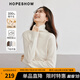 紅袖100%綿羊毛衣冬季2024新款女裝高領(lǐng)溫柔風(fēng)顯瘦氣質(zhì)百搭針織衫上衣 本白001 M