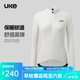 UKE女抓絨長(cháng)袖騎行服 秋冬季公路自行車(chē) 戶(hù)外鎖溫保暖純色外套 清瑤 月白 S