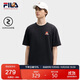 FILA  斐樂(lè )官方易烊千璽同款小狐貍短袖2025夏情侶款休閑透氣運動(dòng)T恤