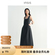 INSISFEMME[趙昭儀同款][扭結(jié)系列]酶洗棉夏新款鏤空后背立體袋蛋型連衣裙女 查爾斯頓綠 M