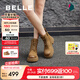 百麗（Belle）七夕禮物百搭馬丁靴女商場(chǎng)同款真皮戶外徒步短靴B8P1DDD4 棕色 36 (230mm)