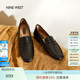 NINE WEST/玖熙樂(lè )福鞋女2025新款皮鞋一腳蹬職場(chǎng)通勤舒適平底女鞋 黑色 37