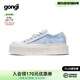 共跡gongji周深同款2025夏季新款厚底帆布鞋增高板鞋休閑鞋小白鞋男鞋子女鞋 尼羅河藍(lán) /偏大一碼 37