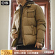 馬登工裝 美式休閑90白鴨絨羽絨服男冬新年保暖翻領(lǐng)襯衫式面包服外套 芥末黃 L