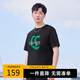卡賓【涼感索羅那】男裝印花T恤肌理短袖 漆黑色-涼感 50/175/L 