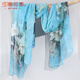 江南故事真絲絲巾女披肩兩用春夏加寬桑蠶絲防曬沙灘巾紗巾實(shí)用生日禮物  蝶戀花藍色