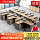 匯鑫亞美屏風(fēng)工位職員桌隔斷卡位電腦桌辦公家具財務(wù)辦公桌椅組合26
