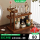 林之語(yǔ)實(shí)木化妝品收納架輕奢高級感桌面梳妝臺香水首飾置物架口紅收納盒 花澗【三層黑胡桃色】主圖熱賣(mài)款