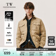 Teenie Weenie Men小熊男裝羽絨服冬季襯衫式羽絨服保暖外套外套男 卡其色 M (170)